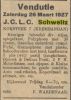 Inboedel verkoop J.C.L.C. Schweitz 26 maart 1927.